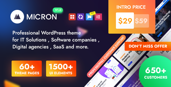 Micron – IT Solutions & Services WordPress Theme