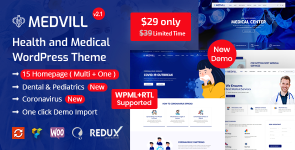 Medvill – Health & Medical WordPress Theme