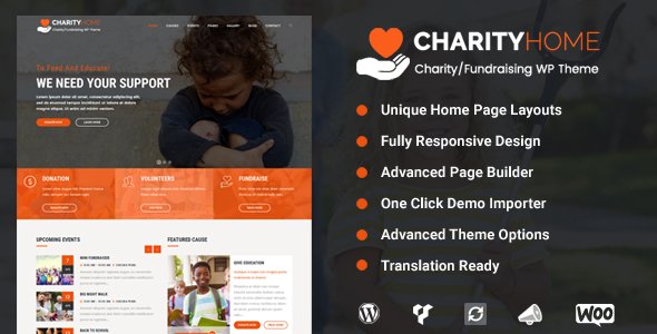 Charity Home – Fundraising WordPress Theme