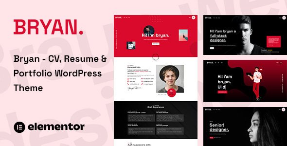 Bryan – Resume WordPress Theme