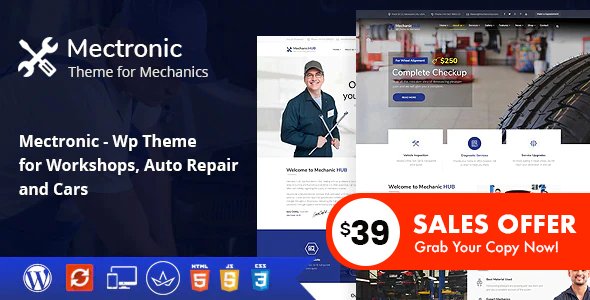 Mectronic – WordPress Theme for Car Repair Center