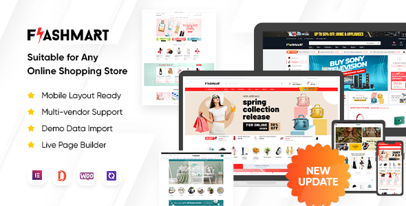 FlashMart – Multipurpose Elementor WooCommerce WordPress Theme (10+ Homepages & Mobile Layout Ready)
