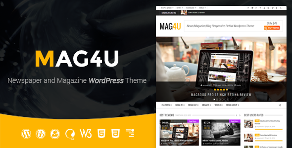 Mag4u – Responsive WordPress News, Magazine, Blog