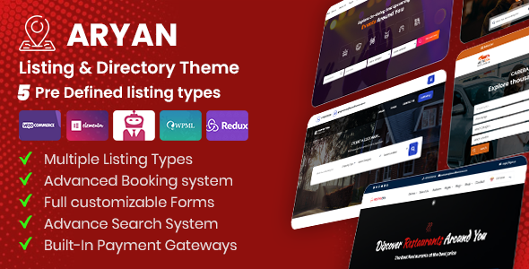 Aryan – Listing & Directory WordPress Theme