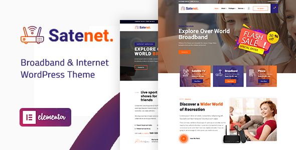 Satenet – Broadband & Internet WordPress Theme