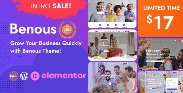Benous – Multi-Purpose Elementor WordPress Theme
