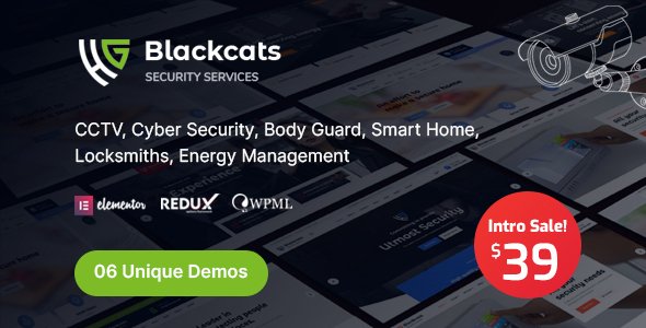 Blackcats – CCTV & Security WordPress Theme
