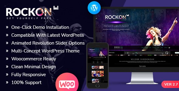 Rockon – Night Club WordPress Theme