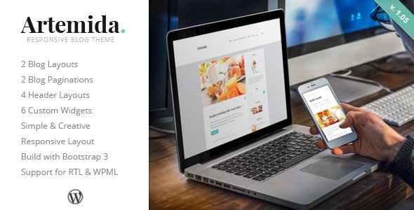 Artemida – Responsive Blog WordPress Theme