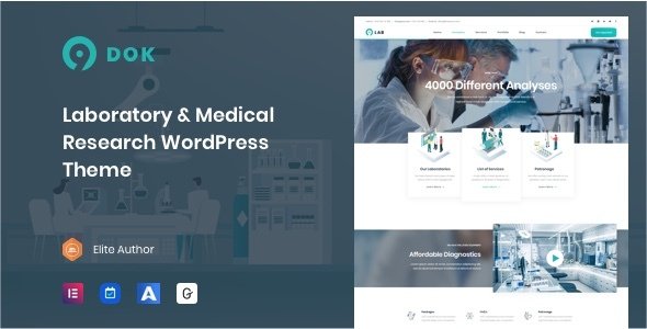 Ninedok – Laboratory & Research WordPress Theme