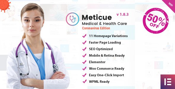 Meticue: Health and Medical Center WordPress Theme