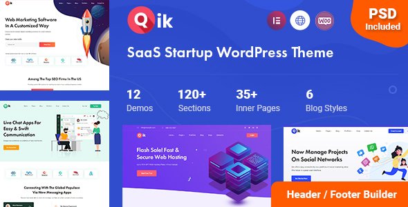 Qik – SaaS Startup WordPress Theme