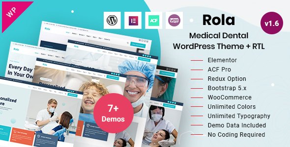 Rola – Medical Health & Dental WordPress Theme