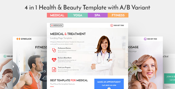 Mediclick – Medical Landing Page WordPress Theme