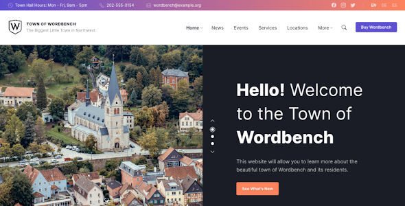 Wordbench – Municipal & Local Government WordPress Theme