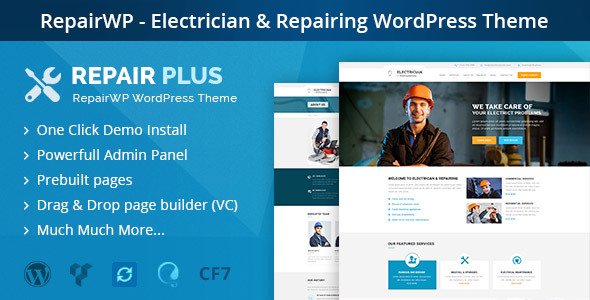 RepairWP – Electronices, Mobile & Computer Repairing WordPress Theme