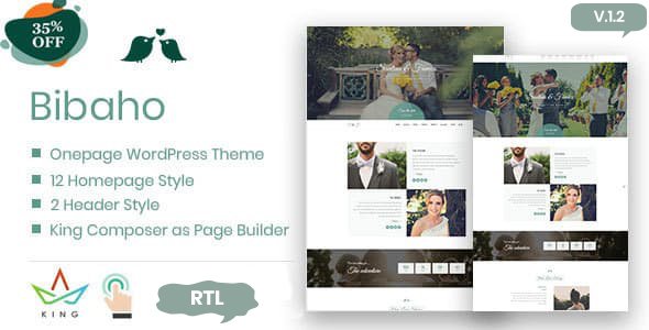 Bibaho – Wedding WordPress Theme