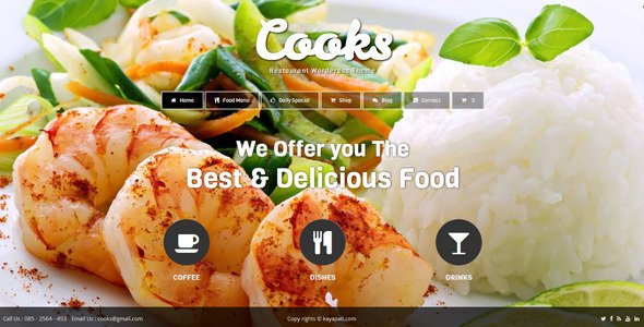 Cooks – Restaurant WordPress Theme
