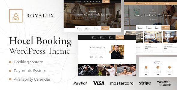 Royalux – Hotel Booking WordPress Theme