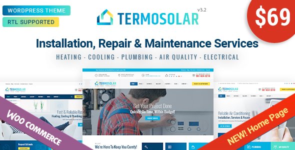 Termosolar – Maintenance Services WordPress Theme