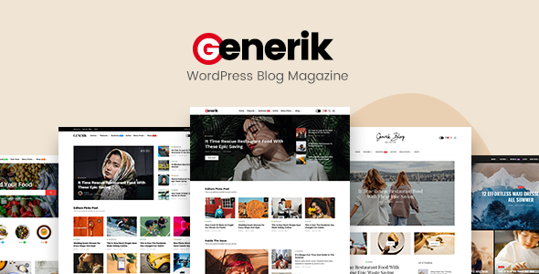Generik – Multipurpose WordPress Blog Magazine Theme