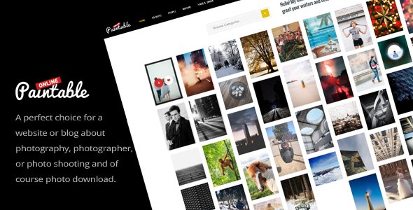 Paintable – Photography and Blog / Photos Download WordPress Theme