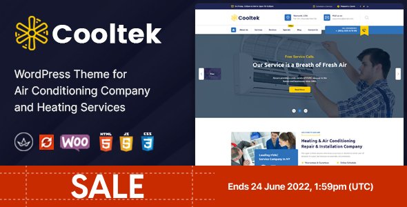 CoolTek – Air Conditioning Services WordPress Theme