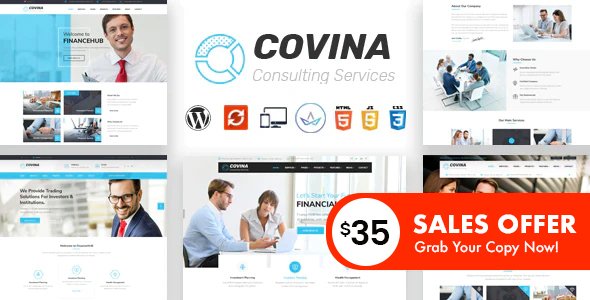 Covina – Business Consulting and Professional Services WordPress Theme