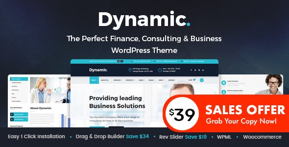 Dynamic – Finance and Consulting Business WordPress Theme