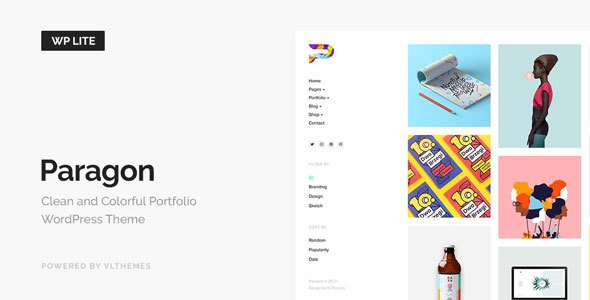 Paragon Lite – Colorful Portfolio for Freelancers & Agencies