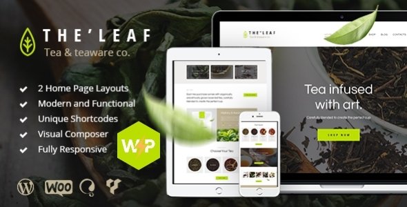TheLeaf – Tea Production Company & Online Coffee Shop WordPress Theme