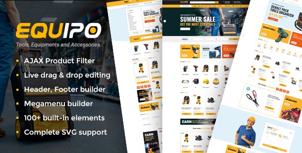Equipo – Parts And Tools WordPress WooCommerce Theme