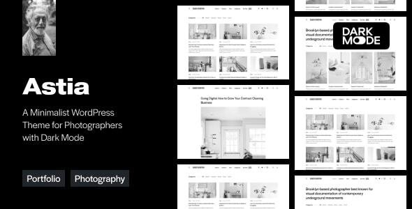 Astia – Minimal Portfolio WordPress Theme for Photographers