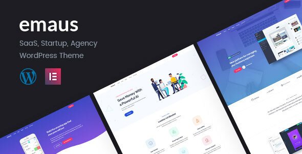Emaus | SaaS App and Startup Elementor WordPress Theme