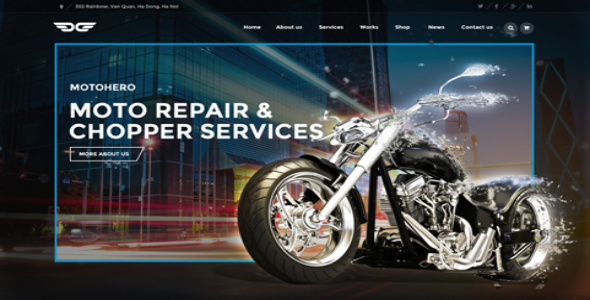 MotoHero | Motorcycle Custom service Business WordPress Theme