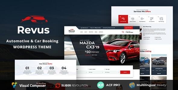 Revus – Automotive & Car Rental WordPress Theme