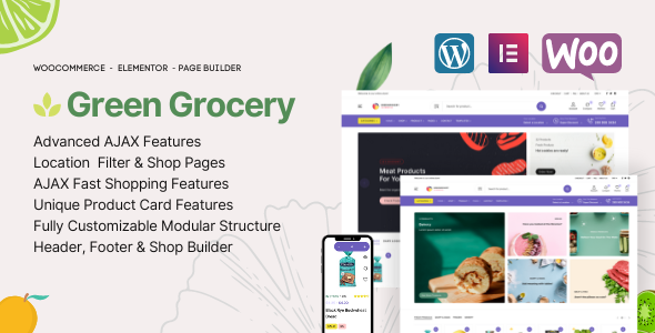 Green Grocery – Grocery Store & Food Delivery WordPress eCommerce Theme