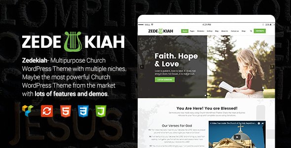 Zedekiah – MultiPurpose Church & Religion WordPress Theme