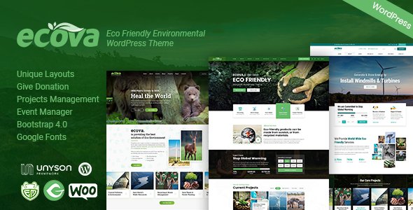 Ecova – Eco Environmental WordPress Theme