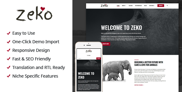 Zeko – Charity/Non-Profit WordPress Theme