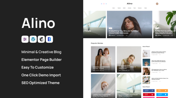 Alino – Personal Blog WordPress Theme