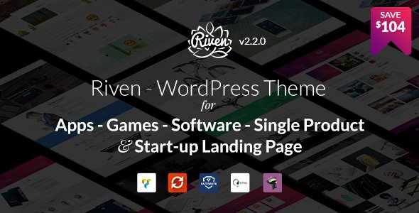 Riven – WordPress Theme for App, Game, Single Product Landing Page