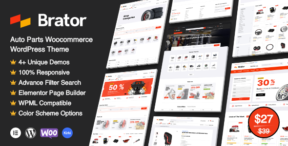 Brator – Auto Parts WooCommerce WordPress Theme