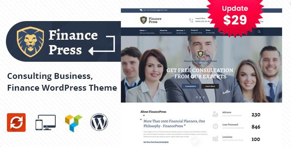 Finance Press – Consulting Business WordPress Theme