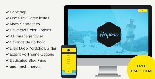 Heylone – One Page Parallax WordPress Theme