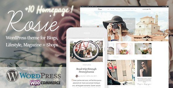 Rosie – A Beautiful WordPress Blog and Shop Theme