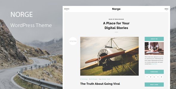 Norge – Responsive Blog WordPress Theme