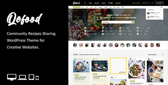 Qefood – Community Sharing WordPress Theme