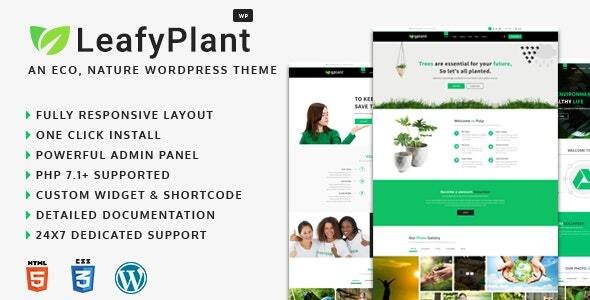 LeafyPlant – Multipurpose Environmental WordPress Theme