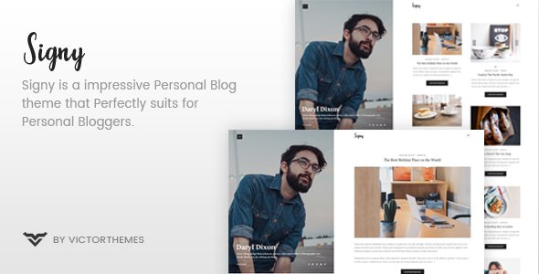Signy – A Personal Blog WordPress Theme